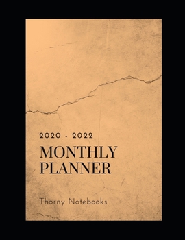 Paperback Monthly Planner 2020 - 2022: Monthly overview, 36 Month Planner, 2020 - 2022, size 8.5x11, White Interior, Hardy Matte Cover. Design by Thorny N. Book