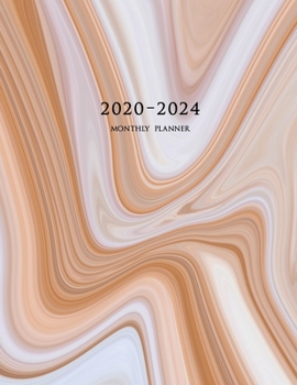 2020-2024 Monthly Planner: Large Five Year Planner (Marble Pattern)