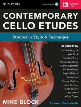 Paperback Contemporary Cello Etudes Studies in Style & Technique Book/Online Audio Book