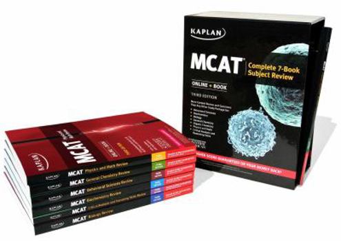 Paperback MCAT Complete 7-Book Subject Review: Online + Book (Kaplan Test Prep) Book