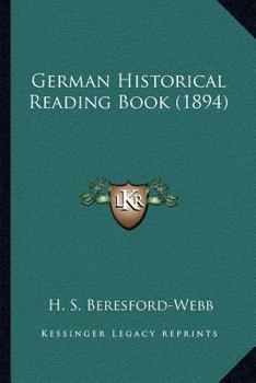 Paperback German Historical Reading Book (1894) Book