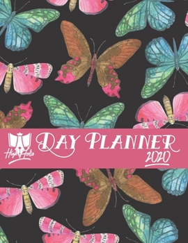 Paperback High Folio 2020 Planner - Grumpy Bulldog Design Works - Yellow Water Color Butterflies Book