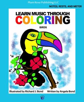 Staple Bound PLUM ROSE PUBLISHING Notes, Rests, and Meter: Birds - Music Theory Workbook - How Music Works - Music Theory for Kids - Color by Note - Color by Music - Learn Music Through Coloring Book