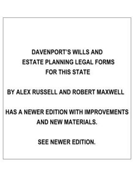 Paperback Davenport's Indiana Wills And Estate Planning Legal Forms Book