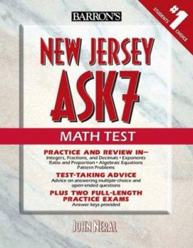 Paperback Barron's New Jersey Ask 7 Math Test Book