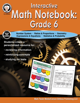 Paperback Interactive Math Notebook Resource Book, Grade 6 Book