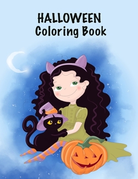 Paperback Halloween Coloring Book: Halloween coloring book with Fantasy Creatures for Boys and Girls, Ages 4-8, With: Goblins Frankensteins Devil Book