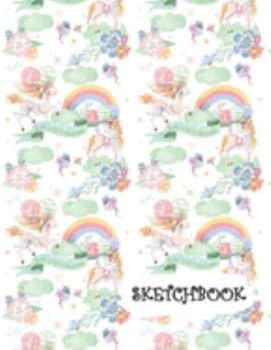 Paperback Sketchbook: Born To Be A Unicorn Fun Framed Drawing Paper Notebook Book