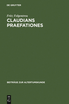 Hardcover Claudians praefationes [German] Book