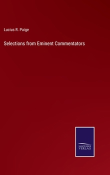 Hardcover Selections from Eminent Commentators Book