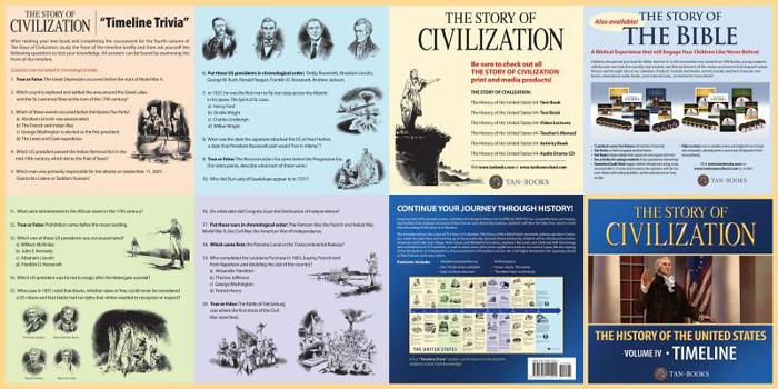 Cards The Story of Civilization: Vol. 4 - The History of the United States One Nation Under God Timeline Book