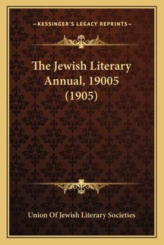 Paperback The Jewish Literary Annual, 19005 (1905) Book