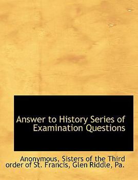 Paperback Answer to History Series of Examination Questions Book