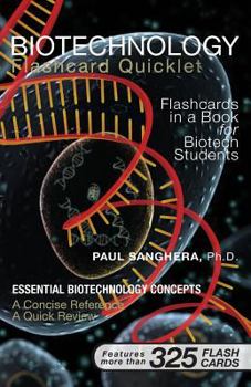 Paperback Biotechnology Flashcard Quicklet: Flashcards in a Book for Biotechnology Students Book