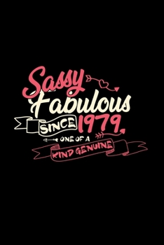 Paperback Sassy fabulous since 1979: 6x9 born in 1979 - blank with numbers paper - notebook - notes Book