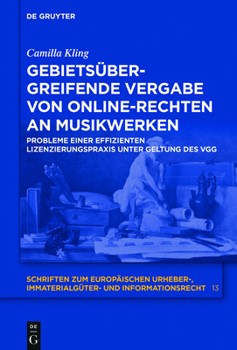 Hardcover Gebietsübergreifende Vergabe von Online-Rechten an Musikwerken [German] Book