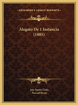 Hardcover Alegato De 1 Instancia (1885) [Spanish] Book