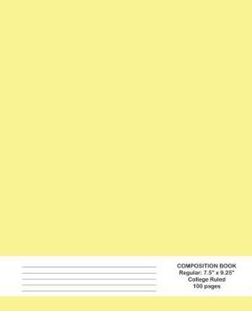 Paperback Composition Book: Yellow Book