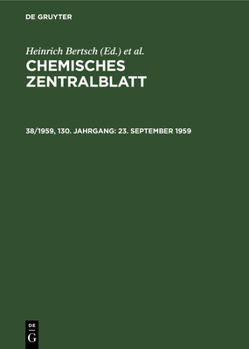 Hardcover 9/23/59 [German] Book