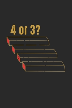 Paperback 4 or 3?: Optical Illusion Geometry Magicians Notebook 6x9 Inches 120 dotted pages for notes, drawings, formulas - Organizer wri Book