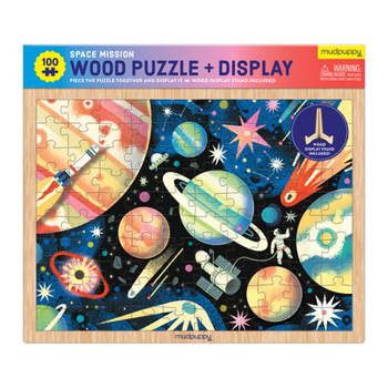 Misc. Space Mission 100 Piece Wood Puzzle + Display Book