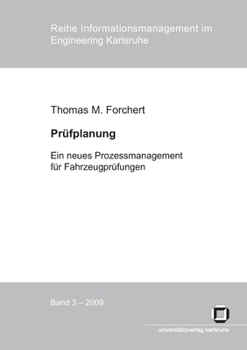 Paperback Prüfplanung: ein neues Prozessmanagement für Fahrzeugprüfungen [German] Book