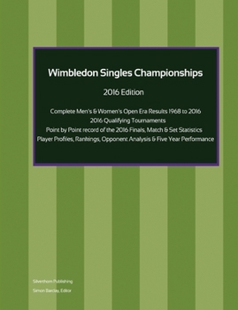 Paperback Wimbledon Singles Championships - Complete Open Era Results 2016 Edition Book