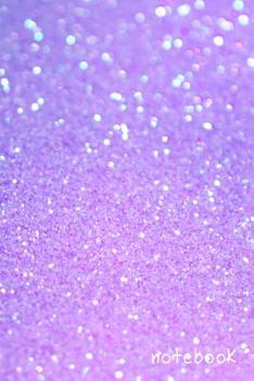 Paperback Notebook: Purple & Deep Blue Glitter Inspired Book