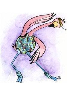 Dancing Flamingo Dot Grid Journal: 100-page bullet journaling notebook featuring a dancing flamingo