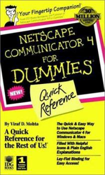 Paperback Netscape Communicator 4 for Dummies: Quick Reference Book