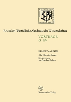 Paperback Die Folgen des Krieges: Ein Alterswerk von Peter Paul Rubens [German] Book