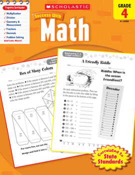 Paperback Scholastic Success with Math: Grade 4 Workbook Book