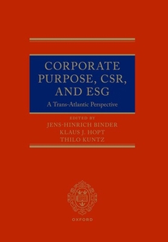 Hardcover Corporate Purpose, Csr, and Esg Book