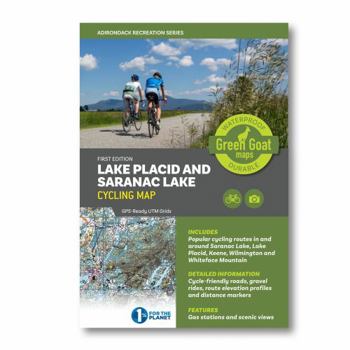 Lake Placid & Saranac Lake Cycling Map | Adirondacks Hiking & Trail Map | Cycling Routes from Paul Smiths to Keene Valley and Around Whiteface Mountain | Durable, Waterproof & Tear Resistan