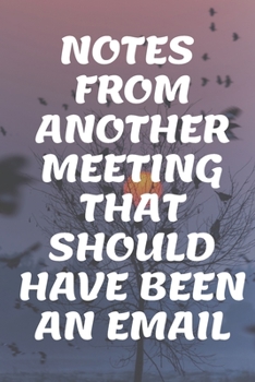 Paperback Notes From Another Meeting That Should Have Been An Email: Blank Lined Journal Coworker Notebook (Funny Office Journals): Notes From Another Meeting T Book