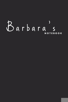 Paperback Barbara's notebook: Customized notebook for women named Barbara Book