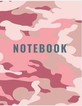NOTEBOOK: College Ruled Notebook - Pink Camouflage Large (8.5 x 11 inches) - 140 Pages