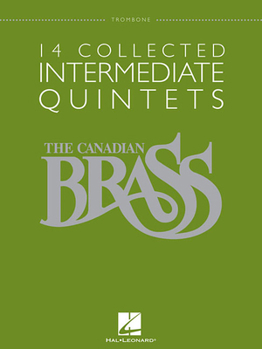 Paperback 14 Collected Intermediate Quintets: Trombone Book