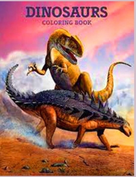 Dinosaur coloring book: Coloring book for adults with dinosaurs with ornaments. Prehistoric Animals World