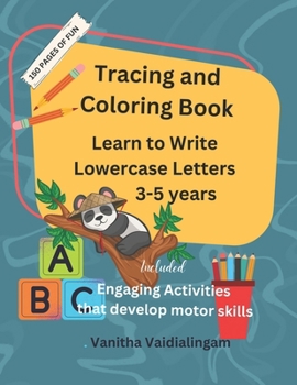 Paperback Tracing and Coloring Letters: Learn to write Lowercase letters 3-5 years Book