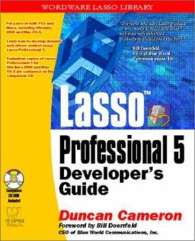 Paperback Lasso Professional 5 Developer's Guide [With CDROM] Book