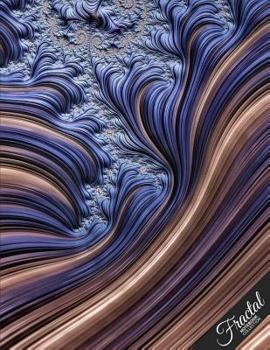 Paperback Fractal Notebook Collection: Design 30, Fractal Art Journal/Diary, Wide Ruled, 100 Pages, 8.5 x 11 Book