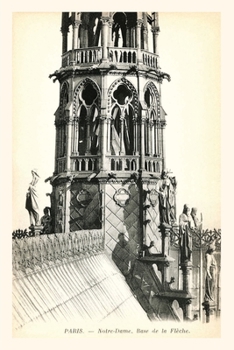 Paperback Vintage Journal Roof of Notre Dame Cathedral Book