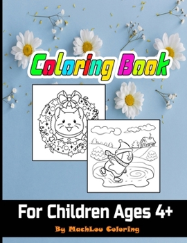 Paperback Coloring Book For Children Ages 4+: 82 Pages, 8,5x11, Soft Cover, Matte Finish Book