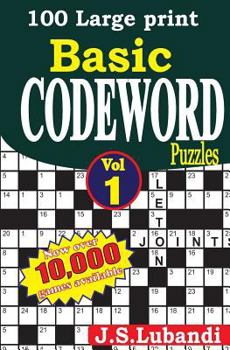 Paperback 100 Large print Basic Codeword puzzles [Large Print] Book
