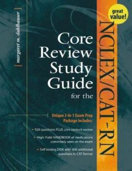 Paperback NCLEX/Cat-RN Core Review Study Guide [With Core Review Handbook of Medications for the Ncl... and Disk] Book