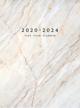 Hardcover 2020-2024 Five Year Planner: Large 60-Month Schedule Organizer with Marble Cover (Volume 1 Hardcover) Book