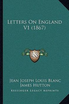 Paperback Letters On England V1 (1867) Book