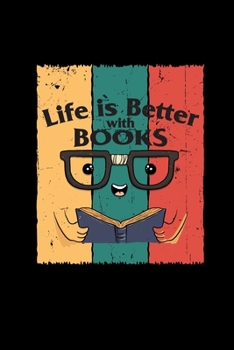 Paperback Life is better with books: 6x9 READING - dotgrid - dot grid paper - notebook - notes Book