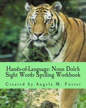 Paperback Hands-of-Language: Noun Dolch Sight Words Spelling Workbook Book